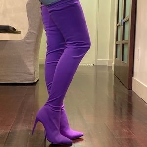 *Brand New* RAYE Thigh-high purple heels